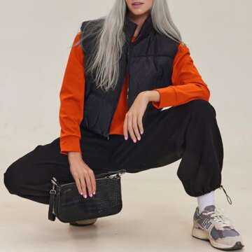 Stylish PINSPARK Women’s Cropped Long Sleeve Workout Top