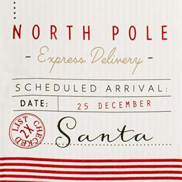 DII 14x108 Reversible Cotton Table Runner, Santa's Workshop - Perfect for Dinner Parties, Christmas,...