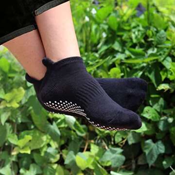 RATIVE Non Skid Anti Slip Yoga Socks for Comfort and Safety