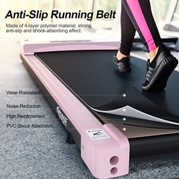 KRISRATE Pink Treadmill Under Desk for Home Office