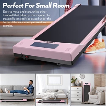 KRISRATE Pink Treadmill Under Desk for Home Office