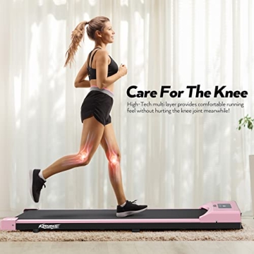 KRISRATE Pink Treadmill Under Desk for Home Office
