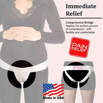 It's You Babe V2 Pelvic Support | Maternity Support Belt | Hernia Belt | Compression Therapy & Pain Relief | Doctor Recommended | Fsa/Hsa/Hra Eligible – Small, White