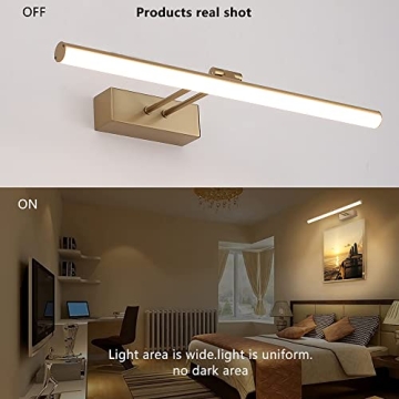 HOWMZON 350LM Wireless Brass Picture Light with Remote