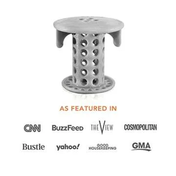 SinkShroom The Revolutionary Sink Drain Protector Hair Catcher/Strainer/Snare, Gray
