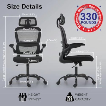 TRALT Ergonomic Office Chair - High Back Design