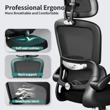 TRALT Ergonomic Office Chair - High Back Design