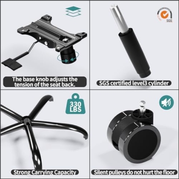 TRALT Ergonomic Office Chair - High Back Design