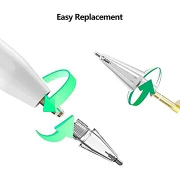 Frylaa for Apple Pencil Tips Replacment for Apple Pencil 2nd&1st Generation,Metal Pencil Tips Clear,Penlike Nib Wear-Resistant Pen Needle Stylus Tip Acceossries,Fine Ponit Precise Control-Clear/4 Pack