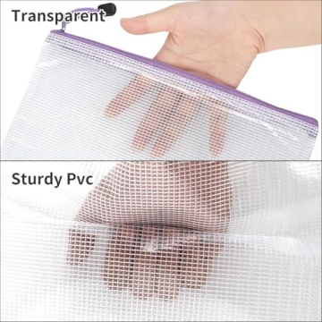 30pcs Mesh Zipper Pouch Bags 8 Sizes Colors Waterproof