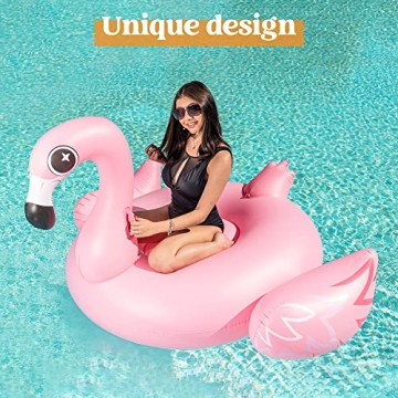 Giant Flamingo Pool Float - Summer Fun for Everyone!