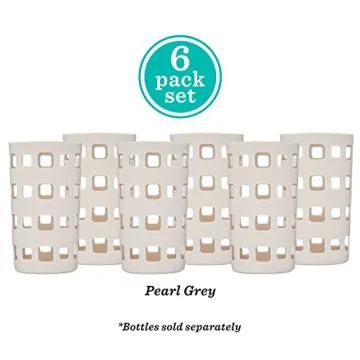 Durable Silicone Glass Water Bottle Sleeves 6-Pack