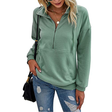 PRETTYGARDEN Women's Half Zip Pullover Sweatshirt Comfortable & Stylish