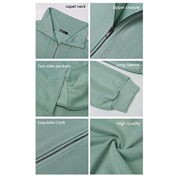 PRETTYGARDEN Women's Half Zip Pullover Sweatshirt Comfortable & Stylish