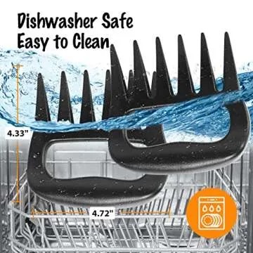 SANTAMADE Meat Claws for Shredding, Solid Heavy Duty Chicken Shredder Tool Bear Claws - Funny Smoker Accessories for BBQ Grilling Gifts for Men Dad - One Pair