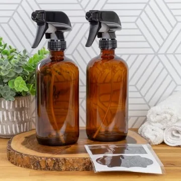 Shop Amber Glass Spray Bottle Set for Eco-Friendly Cleaning