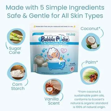 TruKid Bubble Podz | Bubble Bath for Toddlers 1-3, Baby & Kids | Makes Big Bubbles, Balanced pH 7 Kids Bubble Bath Bomb, Vanilla Bubble Bath Kids, Baby Bubble Bath, Vanilla (24 Podz)