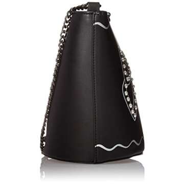 Betsey Johnson Pearl Bow Bucket Bag, black
