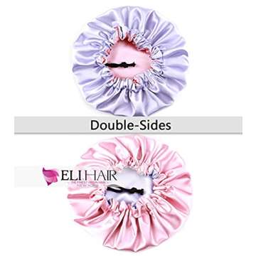 ELIHAIR Kids Satin Bonnet Sleeping Cap for Natural Hair Teens Toddler Child Baby Adjustable Satin Ca...