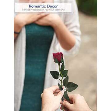 Royal Imports Artificial Silk Rose Velvet Flower for Bouquets, Weddings, Valentines, Wreaths, Crafts, Single Stem (1 Dozen) 15" Long, Red