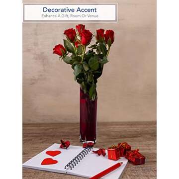 Royal Imports Artificial Silk Rose Velvet Flower for Bouquets, Weddings, Valentines, Wreaths, Crafts, Single Stem (1 Dozen) 15" Long, Red