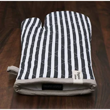 AMOUR INFINI Cotton Oven Mitts: Heat Resistant & Stylish Kitchen Essential