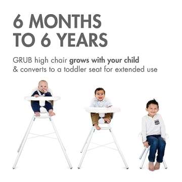 Boon GRUB Adjustable Baby High Chair - Convertible High Chair and Toddler Chair - High Chairs for Ba...