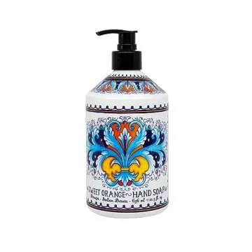 Perugia Italian Deruta Hand Soap - 21.5 fl oz Bottles - 8 pack - Lavendar, Sweet Orange, Lemon Verbana, and Olive Thyme