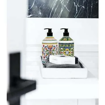 Perugia Italian Deruta Hand Soap - 21.5 fl oz Bottles - 8 pack - Lavendar, Sweet Orange, Lemon Verbana, and Olive Thyme