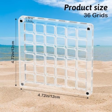 Artlunar 36 Grids Acrylic Display Box for Mini Seashells