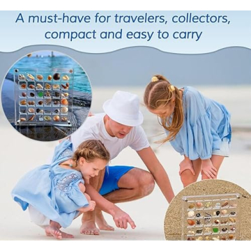 Artlunar 36 Grids Acrylic Display Box for Mini Seashells