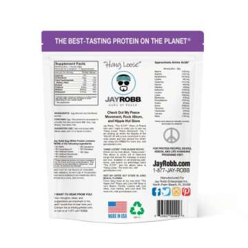 JAY ROBB Egg White Protein Unflavored, 12 OZ - Pure Protein