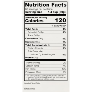 High Protein Anthony's Vital Wheat Gluten - 4 lb Vegan