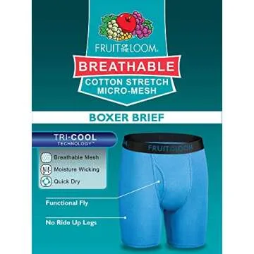 Comfortable Breathable Boxer Briefs for Men - 3-Pack
