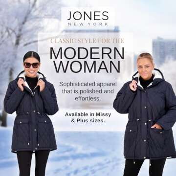 Diamond-Quilted Winter Anorak for Women - Deep Navy