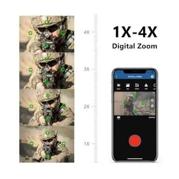 RunCam ScopeCam2 4K Airsoft Camera WiFi Waterproof 4xDigital Zoom HD Mini Video Camera for Airsoft Paintball Hunting Tactical Training with Recording Switch Cable