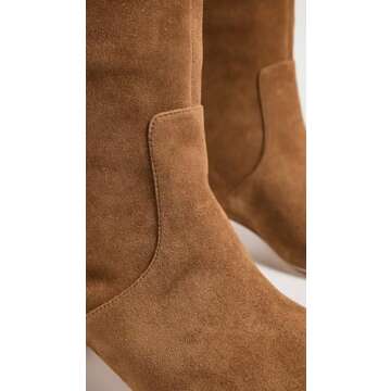 Loeffler Randall Women's Indy Low Heel Tall Boots, Cacao, Brown, 5.5 Medium US