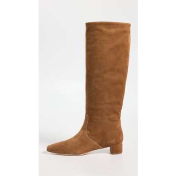 Loeffler Randall Women's Indy Low Heel Tall Boots, Cacao, Brown, 5.5 Medium US