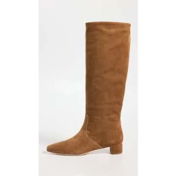 Loeffler Randall Women's Indy Low Heel Tall Boots, Cacao, Brown, 5.5 Medium US