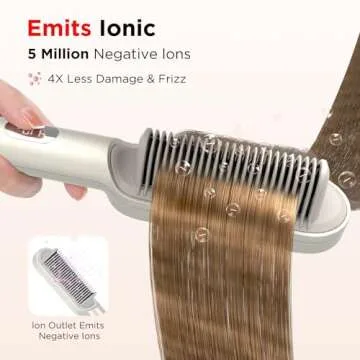 Prizm Hair Straightener Brush - Fast Heating & Anti-Scald