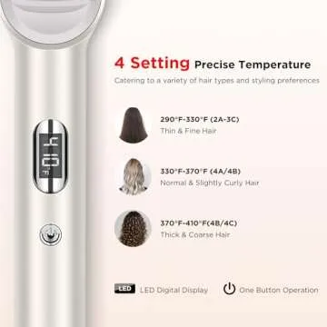 Prizm Hair Straightener Brush - Fast Heating & Anti-Scald