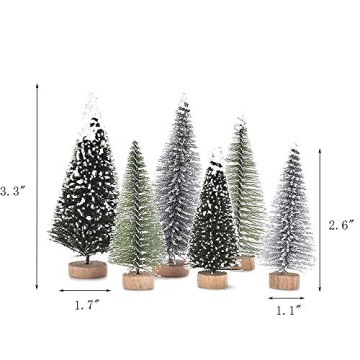 Miniature Christmas Trees Set for Festive Crafting