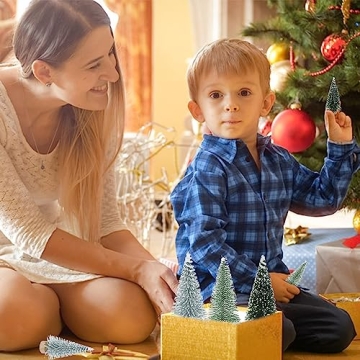 Miniature Christmas Trees Set for Festive Crafting