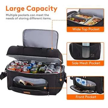 Lifewit Large Cooler Bag 27/32/48 Cans Insulated Lunch Bag Lightweight Portable Cool Bag Double Layer for Picnic, Beach, Work, Trip