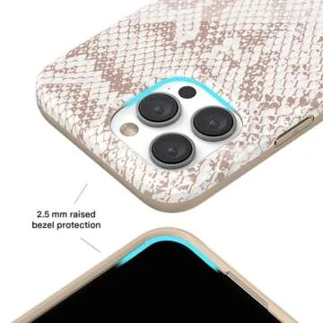 VELVET CAVIAR for iPhone 14 Pro Max Case Western - Compatible with MagSafe - 10ft Drop Tested - Nude Python Snake Skin