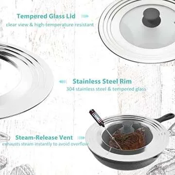 WishDirect Universal Lid for Pots and Pans - Fits All Sizes