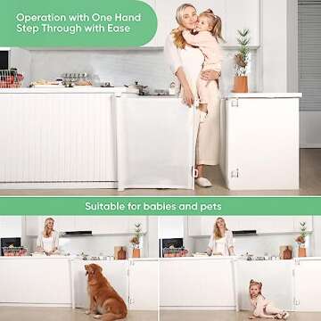 Likzest Retractable Baby Gate 33" Tall, 55" Wide, Safe & Easy