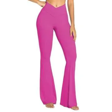 Sunzel Flare Leggings with Crossover Waistband and Tummy Control