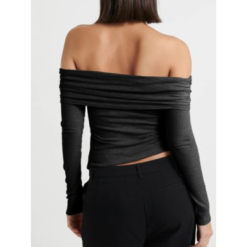 Cicy Bell Off The Shoulder Top Stylish Long Sleeve Shirt