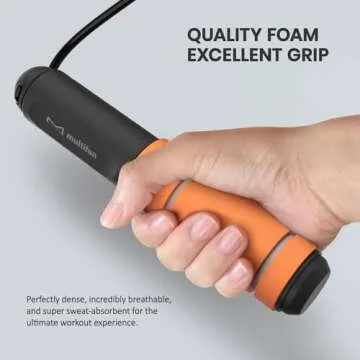 Jump Rope, multifun Speed Skipping Rope with Calorie Counter, Adjustable Digital Counting Jump Rope with Ball Bearings and Alarm Reminder for Fitness, Crossfit, Exercise, Workout, Boxing, MMA, Gym